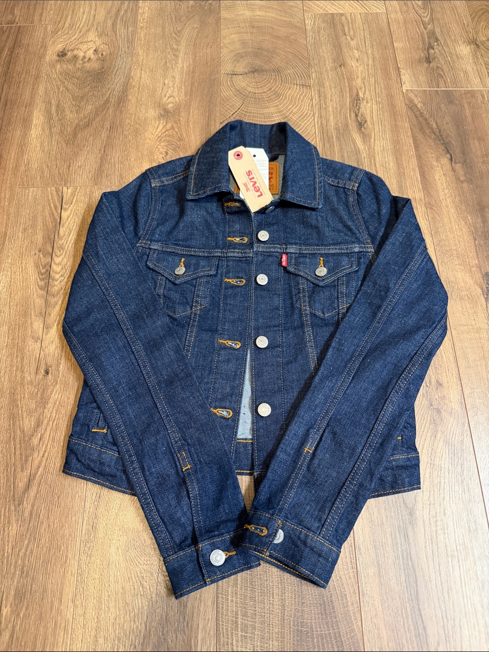 NWT Levi's Blue Denim Trucker Jacket SZ XS